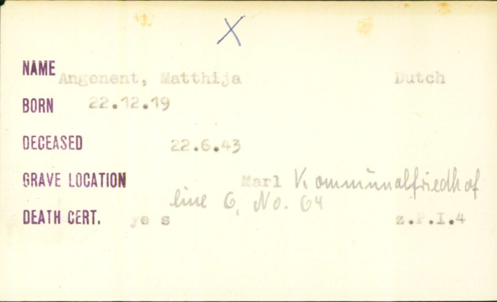 Matthijs Angenent 1919-1943